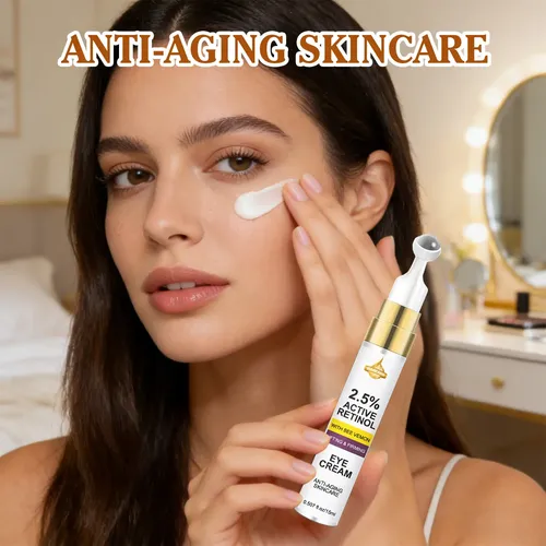 Set Crema Antiedad Para Ojos Con Rodillo Masajeador