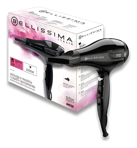 Secador De Pelo Bellissima Italia S9 2200 Negro Dc