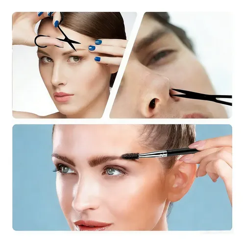 Set De 6 Pinzas Profesionales Para Cejas Para Mujer Y Hombre