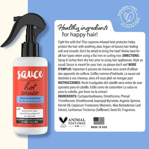 Spray Protector Térmico Para Cabello Sauce Beauty 236ml