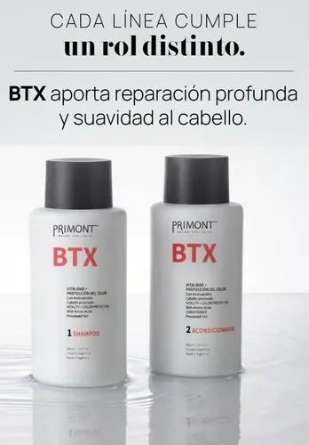 Primont Btx 3 Pasos Shampoo + Acond + Spray Top Finish