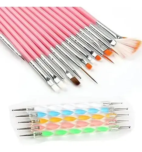 Juego De Herramientas Para Pintura De Uñas, 20 Unidades, Gel
