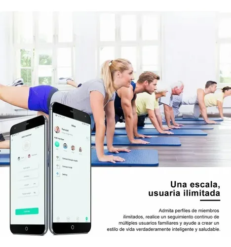 Z Báscula De Baño Electrónica Con Bluetooth X .