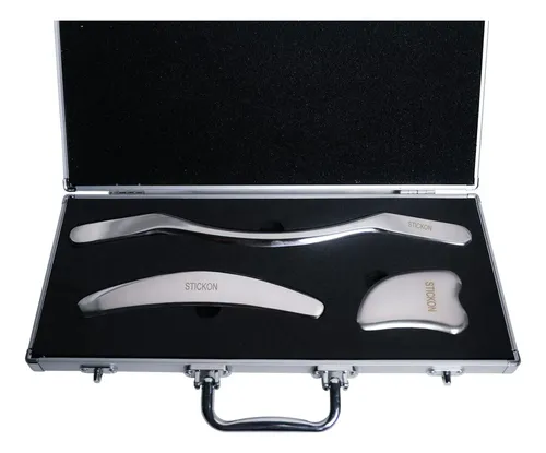 Masajeador Stickon Set De Raspadores Gua Sha De Acero Inoxid