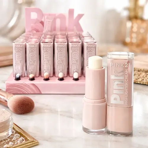 Iluminador En Barra Stick Highlighter Cream Pink 21 P/rostro