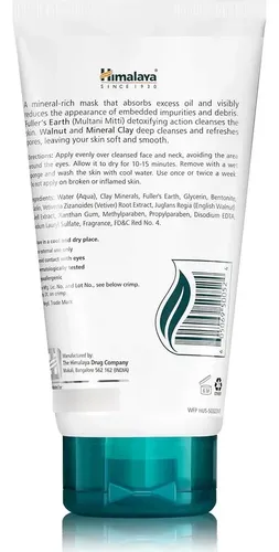 Mascarilla Facial Barro Himalaya Limpieza Profunda 144g
