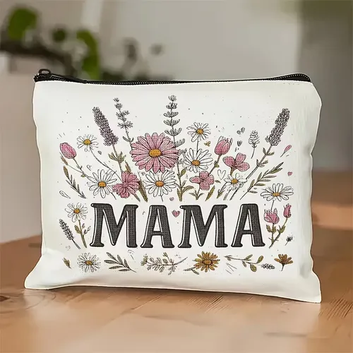 Cosmetiquera Mamá Con Flores, Regalo Día De Las Madres