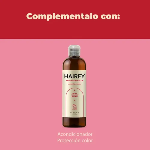 Shampoo Protección Color Hairfy – para Cabello Teñido, Sin Sulfatos, Parabenos y Siliconas – 300ml