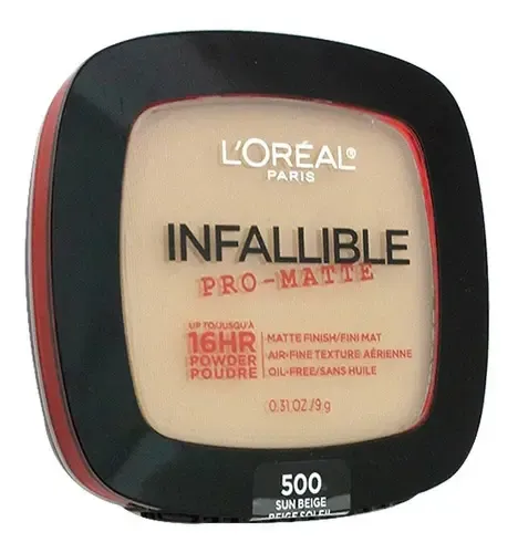 Polvo Compacto L’oreal París Infallible Powder X 9 Gr Color 500 Sun Beige