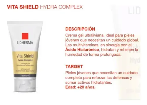 Vita Shield Hydra Complex Lidherma Crema Gel Liviana X 50gr.