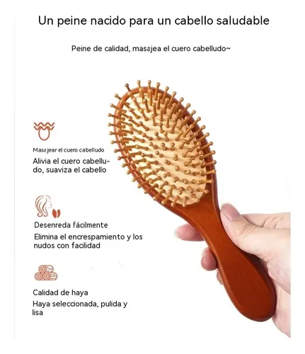 Cepillo Aire Haya Pequeño Antiestático Masaje