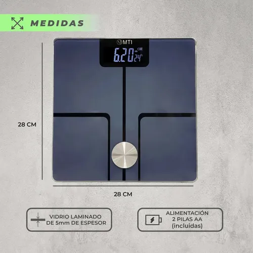 Balanza Digital Baño Inteligente Bluetooth Personal Corporal