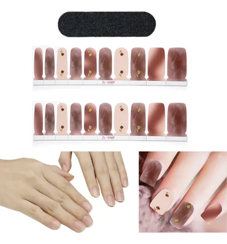 20x Envolturas Completas Para Uñas, Pegatinas Para Rojo