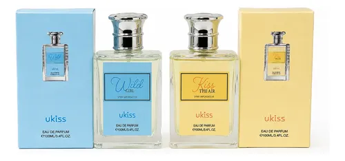 Kit X2 Perfume Mujer Ukiss Wild Gir Ukiss Kiss The Air 200ml