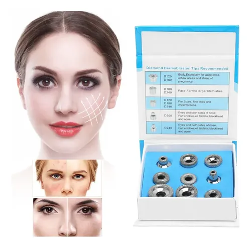 Repuesto De 9 Puntas Diamante De Dermobrasion