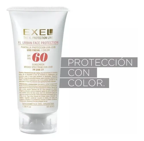 Exel Pantalla Solar Con Color Facial Factor 60 Uva X 50ml.