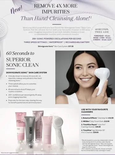 Cepillo Limpiador Facial Skinvigorate Sonic Mary Kay