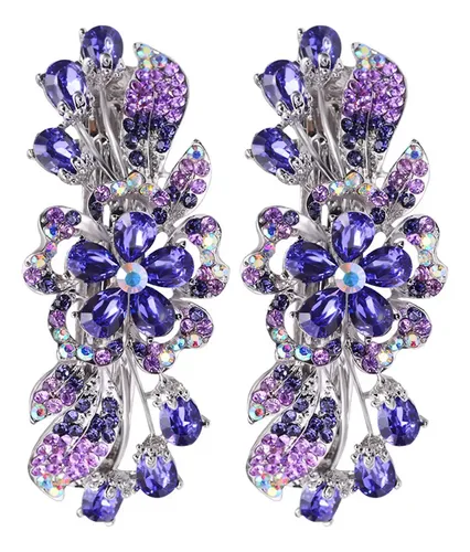 2 Broches Pelo Diamantes Imitación