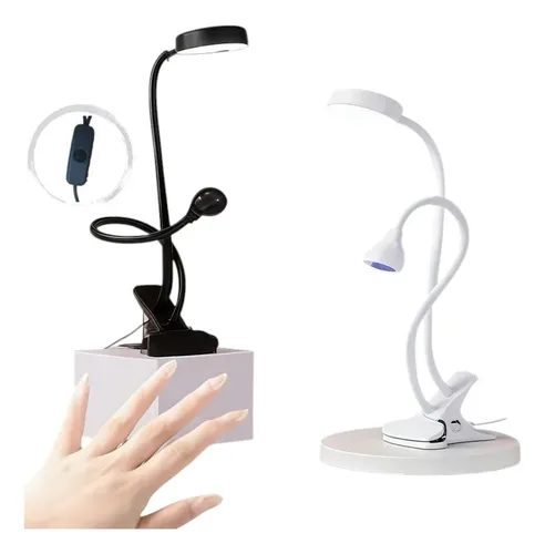 Lámpara Led Con Clip Y Luz Uv Flexible Para Manicura