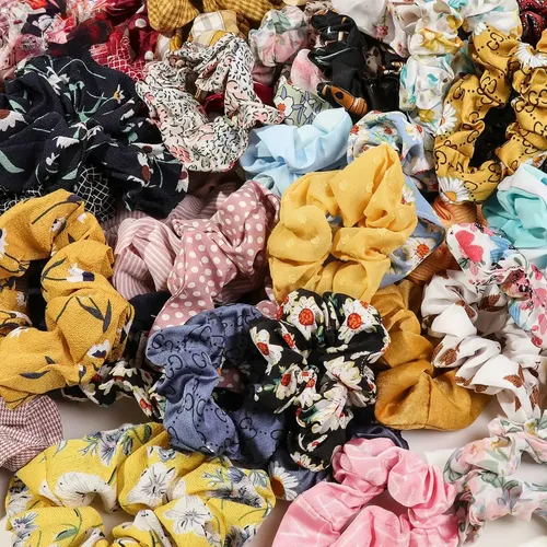 20 Scrunchies Accesorios For Cabello De Estilo Floral