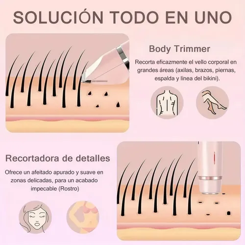 A Depiladora Eléctrica Recargable 2 En 1 Para Mujer