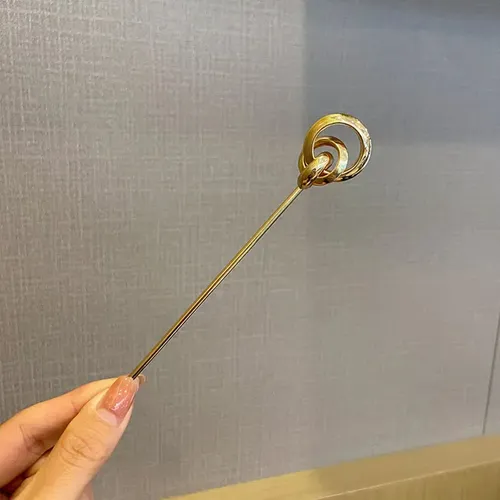 Pasador De Metal En Tonos Fríos, Retro, Accesorio De Pelo Di