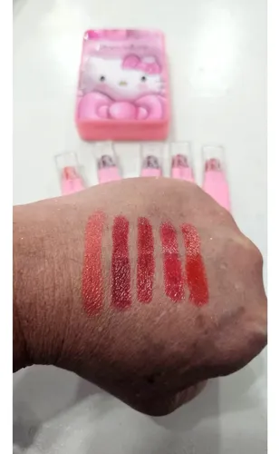 Kitty Mini Labiales 5 Tonos Rojos Set Niñas Premium