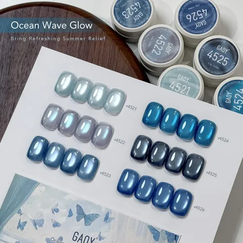 Gel Cat Eye Gaoy Ocean Whisper: 6 Esmaltes Magnéticos Con