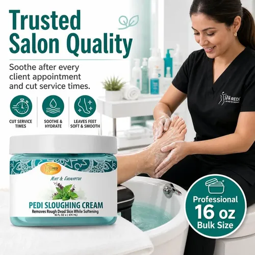 Spa Redi Crema Exfoliante Para Pies 16 Oz Con Piedra Pómez