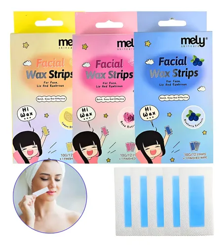Bandas Depilatorias Facial C/extracto De Frutas Flores 12pcs