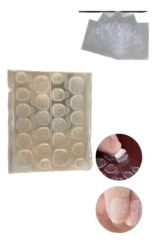 5 Planchas Adhesivo Bifaz Para Pres On Nails Uñas Postizas