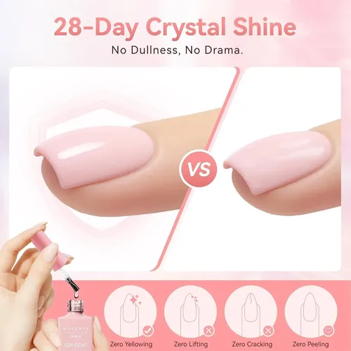 Top Coat Gel Makartt 2 Piezas 8 Ml Brillo Ultraclaro
