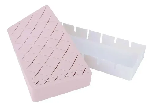 Base Silicona Porta Labial Cosmeticos Organizador Rosa Pálido