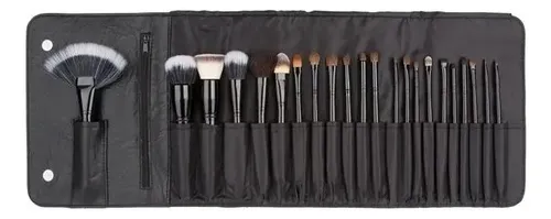 Coastal Scents BR-SET-011 Kit Set De 22 Pinceles Brochas Naturales y Sintéticas Color Negro