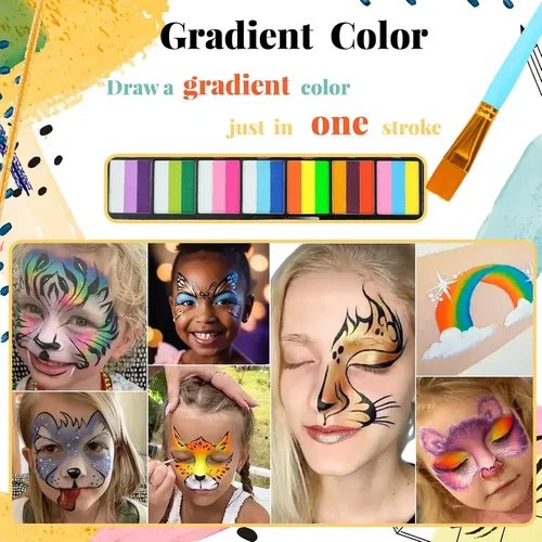 Kit Pintura Facial Profesional 42 Colores No Tóxico Niños
