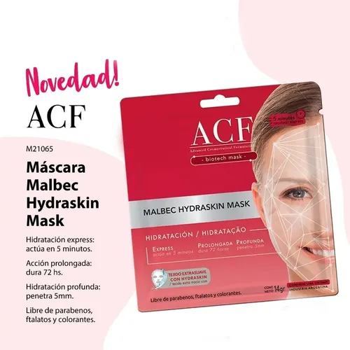 Mascara Shock Malbec Hydraskin Acf Todo Tipo De Piel