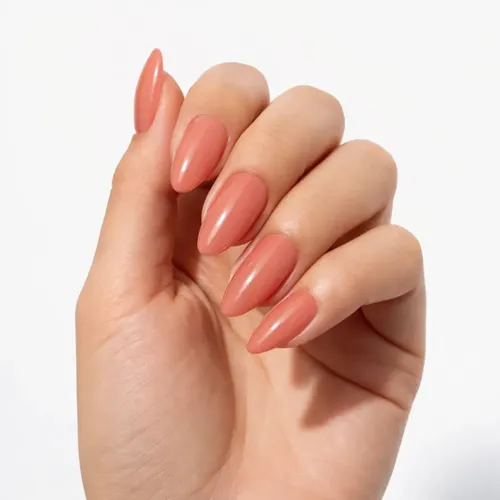 Uñas Press On Veluna Almendras – Cambian De Color Al Calor Color Naranja Rojizo Fotocromática