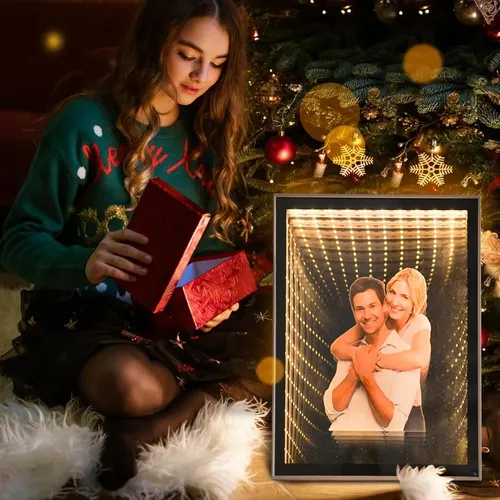 Luz Led Espejo Infinito 3d Personalizada Decoración Hogar