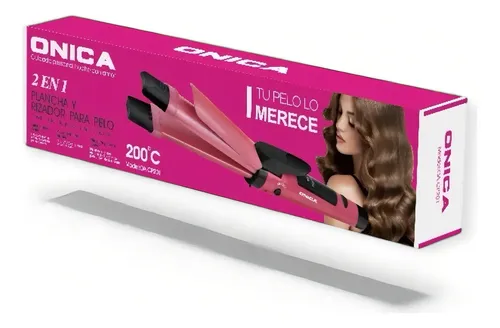 Planchita Y Buclera 2 En 1 Rizador/plancha Pelo Ceramica Color Futsia