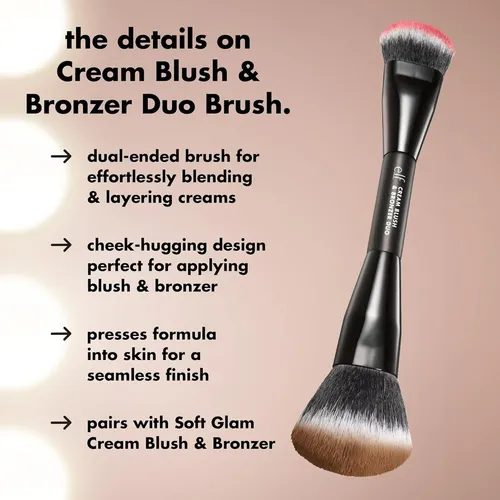 Brocha 2 En 1 Elf Para Rubor Y Bronceador