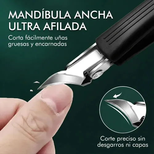 Cortaúñas Negro Con Punta Biselada En Forma De Pico De
