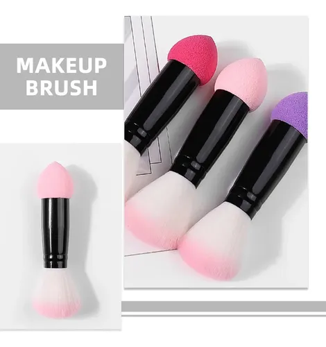 6pcs Dual-ended Makeup Brushes Soft Blush & Powder Brush Set