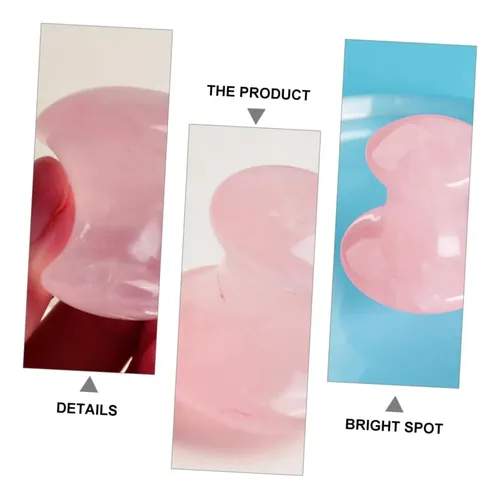 Set 2 Piedras Gua Sha Cuarzo Rosa Facial Relajante
