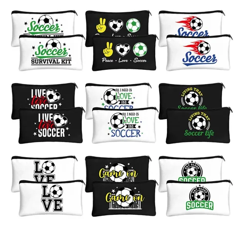 Sweetude 18 Piezas De Regalos De Fútbol Bolsa De Maquillaje