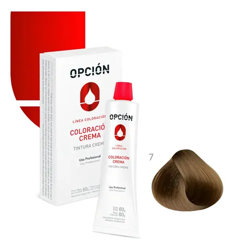 Tintura Crema Profesional De Cabellos Opcion Coloracion 60g Tono 7 – RUBIO