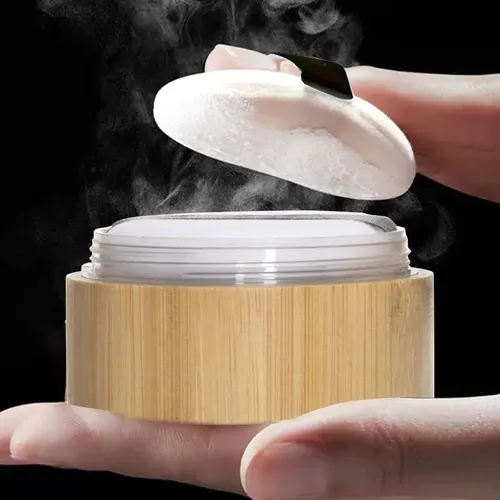 Maquillaje En Polvo Suelto De Bambú Natural De 30 G Con Espo