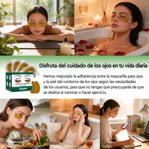 Parches Para Ojos Té Verde Anti Ojeras 30 Pares