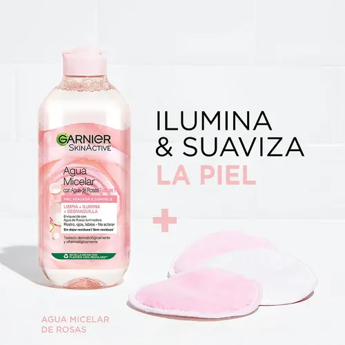Agua Micelar De Rosas Garnier Skin Active X 100 Ml