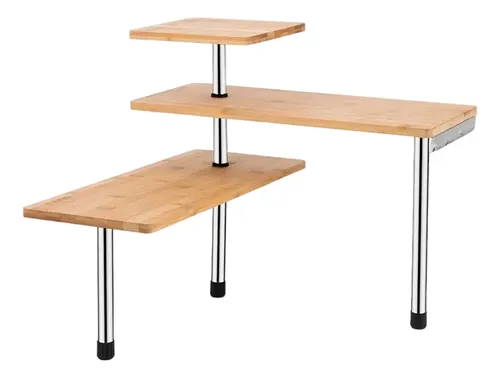 Organizador De Encimera De Cocina De Bambú, Estante De Esqui