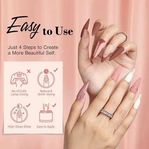 Set De Uñas Azurebeauty Dip Powder, 31 Unidades, Para Manicu